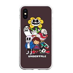 Чехол iPhone XS Max матовый Undertale 3, цвет: 3D-белый