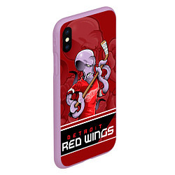 Чехол iPhone XS Max матовый Detroit Red Wings, цвет: 3D-сиреневый — фото 2