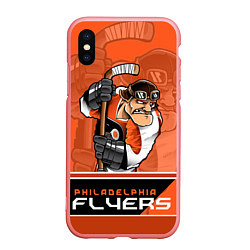 Чехол iPhone XS Max матовый Philadelphia Flyers, цвет: 3D-баблгам