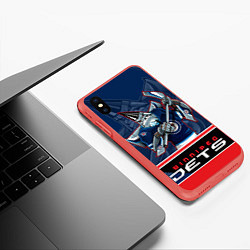 Чехол iPhone XS Max матовый Winnipeg Jets, цвет: 3D-красный — фото 2