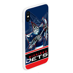 Чехол iPhone XS Max матовый Winnipeg Jets, цвет: 3D-белый — фото 2