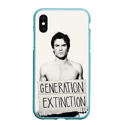 Чехол iPhone XS Max матовый Generation Extinction, цвет: 3D-мятный