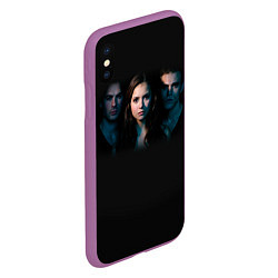 Чехол iPhone XS Max матовый Vampire Trio, цвет: 3D-фиолетовый — фото 2