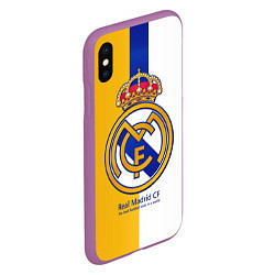 Чехол iPhone XS Max матовый Real Madrid CF, цвет: 3D-фиолетовый — фото 2