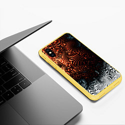 Чехол iPhone XS Max матовый Technology, цвет: 3D-желтый — фото 2
