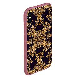 Чехол iPhone XS Max матовый Style, цвет: 3D-малиновый — фото 2