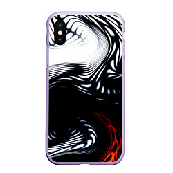 Чехол iPhone XS Max матовый Abrupt, цвет: 3D-светло-сиреневый