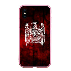 Чехол iPhone XS Max матовый Slayer: Blooded Eagle, цвет: 3D-розовый