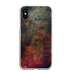 Чехол iPhone XS Max матовый Металлические краски, цвет: 3D-белый