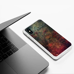 Чехол iPhone XS Max матовый Металлические краски, цвет: 3D-белый — фото 2