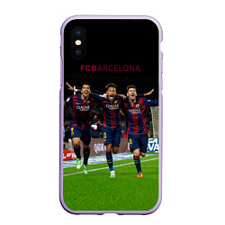 Чехол iPhone XS Max матовый Barcelona6, цвет: 3D-светло-сиреневый