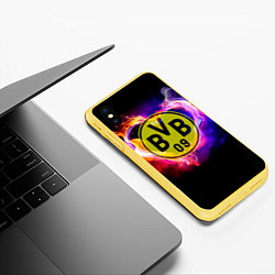 Чехол iPhone XS Max матовый Borussia2, цвет: 3D-желтый — фото 2