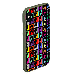 Чехол iPhone XS Max матовый The Beatles: pop-art, цвет: 3D-темно-зеленый — фото 2