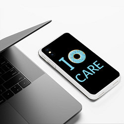 Чехол iPhone XS Max матовый I Donut care, цвет: 3D-белый — фото 2