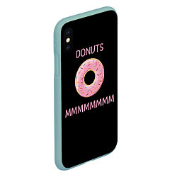 Чехол iPhone XS Max матовый Donuts, цвет: 3D-мятный — фото 2