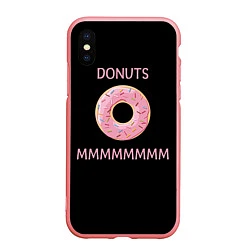 Чехол iPhone XS Max матовый Donuts, цвет: 3D-баблгам