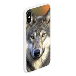 Чехол iPhone XS Max матовый Улыбка волка, цвет: 3D-белый — фото 2