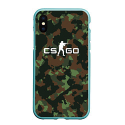 Чехол iPhone XS Max матовый CS GO: Dark Forest, цвет: 3D-мятный