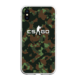 Чехол iPhone XS Max матовый CS GO: Dark Forest, цвет: 3D-белый