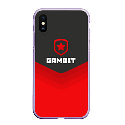 Чехол iPhone XS Max матовый Gambit Gaming Uniform, цвет: 3D-светло-сиреневый