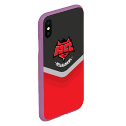 Чехол iPhone XS Max матовый HellRaisers Uniform, цвет: 3D-фиолетовый — фото 2