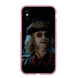 Чехол iPhone XS Max матовый Beetlejuice Guide, цвет: 3D-розовый