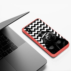 Чехол iPhone XS Max матовый Mr. Bear, цвет: 3D-красный — фото 2