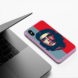 Чехол iPhone XS Max матовый Che Guevara, цвет: 3D-сиреневый — фото 2