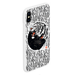 Чехол iPhone XS Max матовый Yin Yang Tigers, цвет: 3D-белый — фото 2