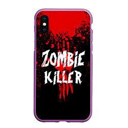 Чехол iPhone XS Max матовый Zombie Killer, цвет: 3D-фиолетовый