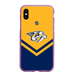 Чехол iPhone XS Max матовый NHL: Nashville Predators