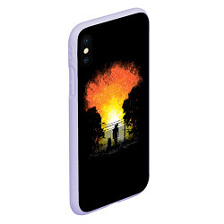 Чехол iPhone XS Max матовый Wasteland Apocalypse, цвет: 3D-светло-сиреневый — фото 2