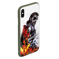 Чехол iPhone XS Max матовый Metal gear solid 2, цвет: 3D-темно-зеленый — фото 2