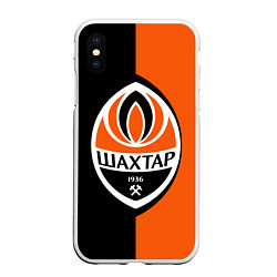 Чехол iPhone XS Max матовый ФК Шахтер Донецк, цвет: 3D-белый