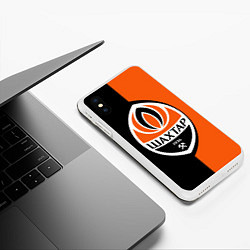 Чехол iPhone XS Max матовый ФК Шахтер Донецк, цвет: 3D-белый — фото 2
