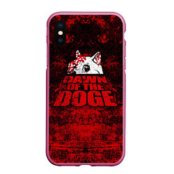 Чехол iPhone XS Max матовый Dawn of the Doge, цвет: 3D-малиновый