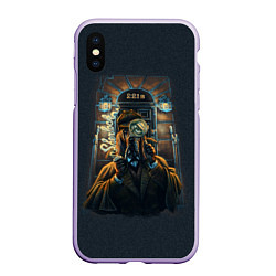 Чехол iPhone XS Max матовый Baker Street 221B, цвет: 3D-светло-сиреневый