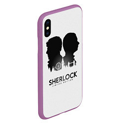 Чехол iPhone XS Max матовый Sherlock Edition, цвет: 3D-фиолетовый — фото 2