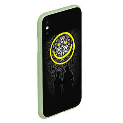 Чехол iPhone XS Max матовый Sherlock Smile, цвет: 3D-салатовый — фото 2