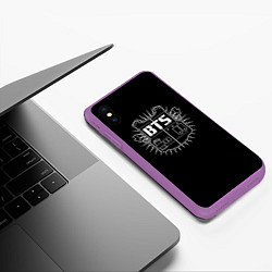 Чехол iPhone XS Max матовый BTS: Taehyung, цвет: 3D-фиолетовый — фото 2