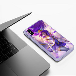 Чехол iPhone XS Max матовый Purple, цвет: 3D-светло-сиреневый — фото 2