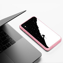 Чехол iPhone XS Max матовый Ночной скалолаз, цвет: 3D-баблгам — фото 2