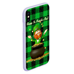 Чехол iPhone XS Max матовый Ирландия, цвет: 3D-светло-сиреневый — фото 2