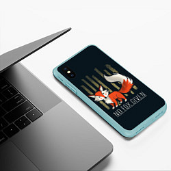 Чехол iPhone XS Max матовый No Fox Given, цвет: 3D-мятный — фото 2