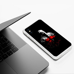 Чехол iPhone XS Max матовый Мертвый боксер, цвет: 3D-белый — фото 2
