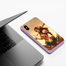 Чехол iPhone XS Max матовый Ginger, цвет: 3D-сиреневый — фото 2