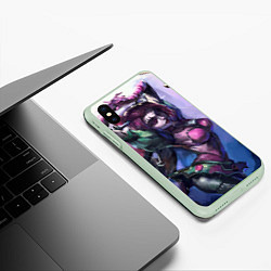 Чехол iPhone XS Max матовый Ориана, цвет: 3D-салатовый — фото 2