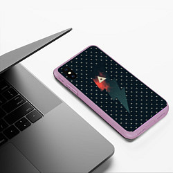 Чехол iPhone XS Max матовый Dark Force, цвет: 3D-сиреневый — фото 2