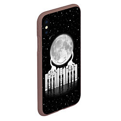 Чехол iPhone XS Max матовый Лунная мелодия, цвет: 3D-коричневый — фото 2