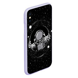 Чехол iPhone XS Max матовый Черная дыра, цвет: 3D-светло-сиреневый — фото 2